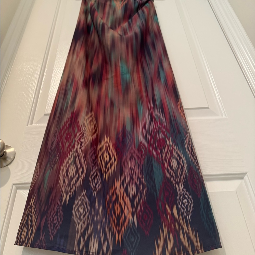 FARM Rio Vibrant Maxi Skirt with Geometric Patterns